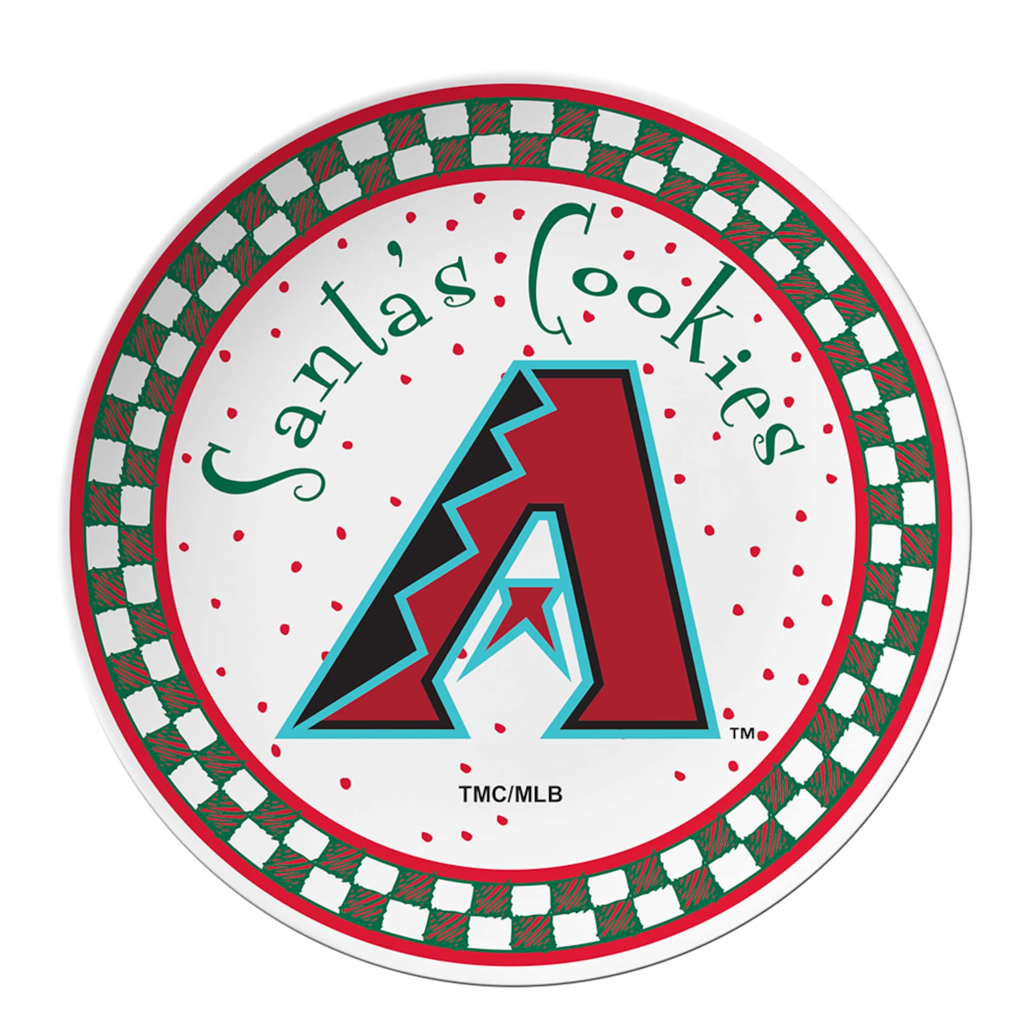 The Memory Company MLB 10" Ceramic Santa Cookie Plate